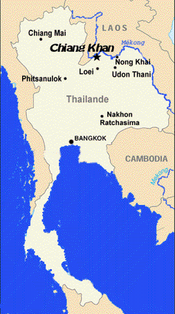 Carte de Thailande - Map of Thailand
